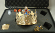 18K Gold crown with swarovski crystals. WWE king of the ring trophy