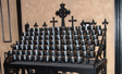 100 votive candle holder .Steel aluminum with texture black powder coat
