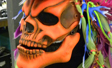 UV Light Active Skull Mask with Moveable Jaw