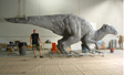 Mother Dinosaur Full Size Prep for Metal Coat. Fernbank Museum Atlanta, GA Front Plaza Dinosaur Sculpture Fountain